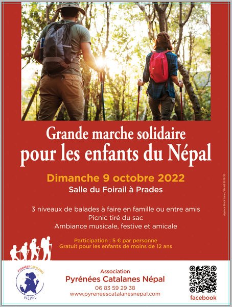 Affiche Grande marche solidaire du 9 Oct 2022