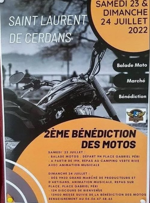 2ème bénédiction des motos à St Laurent de Cerdans