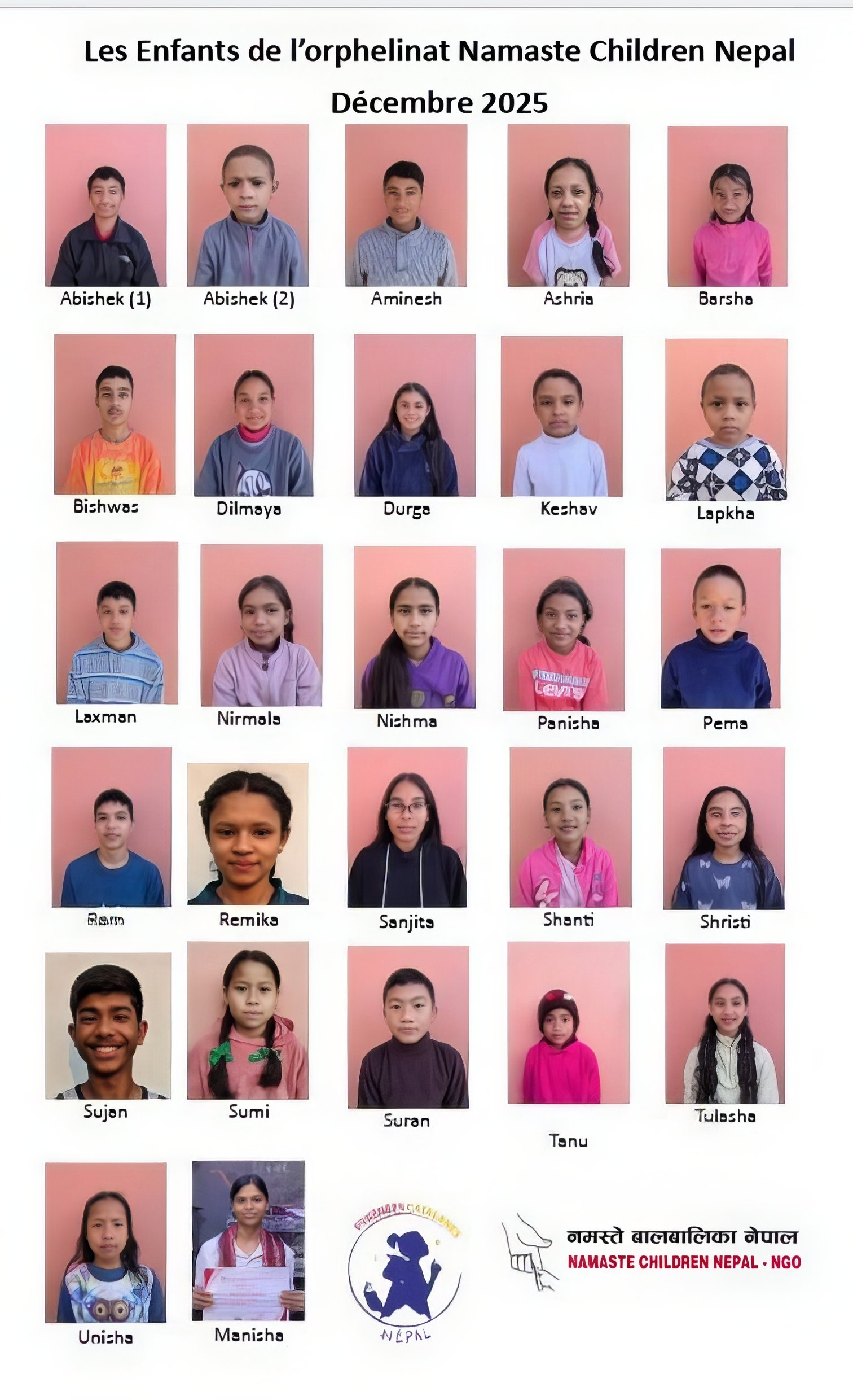 Les enfants les plus jeunes de l'orphelinat